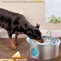 Dog Water Fountain for Large Dogs: 7L/236oz/1.8G Dog Fountain Stainless Steel - Big Cat Drinking Fountain Indoor - Super Quiet Water Fountain for Dogs Inside - for Large Dog Cats & Multi-Pet Home