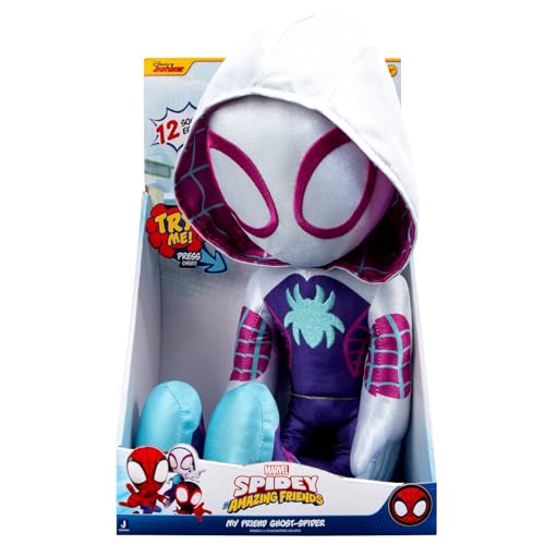Marvel’s Spidey and His Amazing Friends - My Friend Ghost-Spider 16” Plush with Sounds - Superhero Toys for Kids 3 and Up