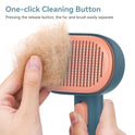 Aumuca Skin Friendly Self-Cleaning Slicker Brush for Dogs & Cats, Gentle Pet Grooming Tool for Shedding & Deshedding, Efficient Hair Remover for Long & Short Haired Pets