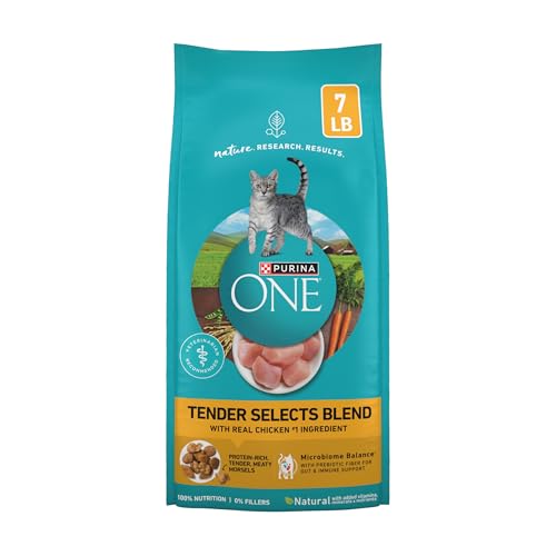 Purina ONE Natural Dry Cat Food, Tender Selects Blend With Real Chicken - 7 lb. Bag