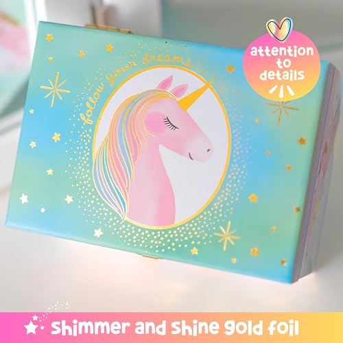 Giggle & Honey® Musical Unicorn Jewelry Box for Girls | Music Boxes for Little Girls | Toddler Jewelry Box for 4 Year Old Kids | Toys for Toddlers | Birthday Gifts for Kids 5, 6, 7, 8, 9 Years