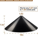 Garbuildman Squirrel Baffle for Bird Feeder Pole, Outside Pole Mount Bird House Guard for Outdoor Shepherd’s Hook, 19 Inch Diameter, 1 Pack