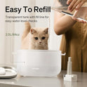 PETLIBRO Cat Water Fountain Stainless Steel Tray, Wireless Pump Cat Fountain, Ultra Quiet Pet Water Fountain, 2.5L Automatic Water Dispenser for Cats, Dual Flow Cat Water Dispenser Easy to Clean