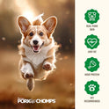 Pork Chomps Roasted Pork Skin Dog Chews, 6 Inch Twists, 15 Count - Long-Lasting Treats for Dogs - High Protein, Rawhide-Free, Low Fat, Healthy & Delicious Chews