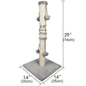 Dimaka 29'' Cat Scratching Post, Natural Sisal Rope Scratcher Post, Kitten Claw Scratch with 4 DanglingToy Balls for Large Cats (Grey)