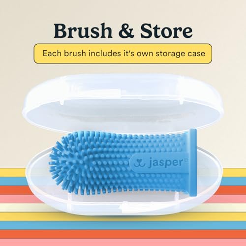Jasper Dog Toothbrush, 2-Pack, Blue