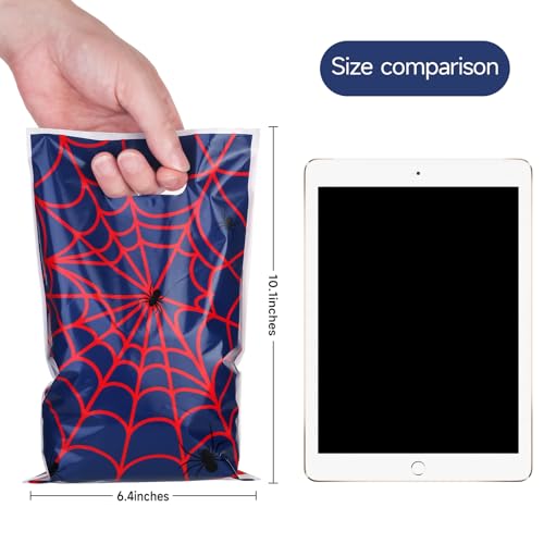 ADARRO 40PCS Spider Wed Party Favor Bags, Red & Blue Cartoon Goodie Candy Bags for Birthday Party Supplies
