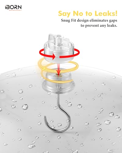 iBorn Baffles for Bird Feeders, 13” Bird Feeder Cover for Rain Guard, Birds Feeders Rain Guard, Full Protection for Feeders for Outdoors, Chew-Proof Polycarbonate, Pack of 2, Transparent