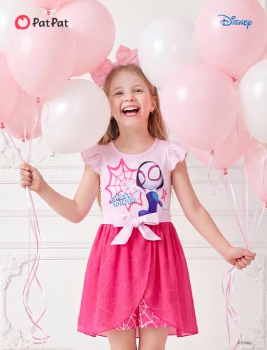 Disney Princess Frozen Elsa Minnie Mouse Stitch Toddler Girl Romper With Skirt Overlay Summer Jumpsuit with Bow 2-6 Years
