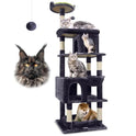 Globlazer Heavy Duty Cat Trees for Large Cats, Sturdy 72in Maine Coon Cat Tree for Large Cats 20 lbs+ Heavy Duty Cat Tower for Adult Biggest Cat with 6 Scratching Posts, Hammock, S72, Dark Gray
