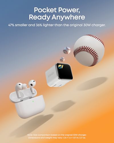 Anker Smart Display Charger,Anker Nano 45W Max GaN Fast Charging USB C Charger Block,180° Foldable Plug,Smart Recognition,Built-in Care Mode,for iPhone17/16/15(Non-Battery,One USB-C Port,No Cable)