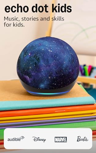 Echo Dot Kids (newest model) - Designed for kids, Designed for Alexa+, parental controls, Includes 1 Year of  Kids+, Stardust