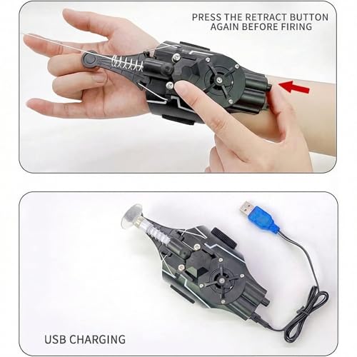 Spider Web Shooter, Real Web Slinger that Actually Shoots for Kids, Cool Toy Things for Superhero Fans