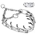 Prong Collar for Dogs, Dog Training Collar, Adjustable Size Dog Pinch No Pull Collar with Quick Release Buckle for Small Medium Large Dogs(Packed with Two Extra Links)