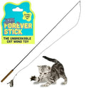 Forever Stick - The Unbreakable Cat Wand Toy, Durable Cat Toy Wand, Extra Long Cat String Toy, Cat Fishing Pole Toy for Bored Indoor Adult Cats, Cat Stick Toy, Cat Feather Wand, Cat Teaser Wand