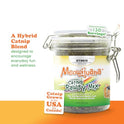 Meowijuana Catnibas Catnip Pawty Mix Jar | Premium Cat Nip for Cats with Silvervine, Passion Flower, Chamomile, Dandelion & Valerian Root | High Potency Catnip | 60g