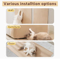 KEYIDE Self-Adhesive Cat Scratch Wall Climber, Wall Cat Scratcher Mat for Indoor Cats Kitten Trimmable Carpet Corner Protector 78.7"x15.8" (Beige)