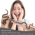 Gelabur 2Pcs Fake Snakes Prank, Soft Rubber Snake Realistic Keep Birds Away, Fake Snakes Toy - Life-Like Snake Figurine for Pranks, Halloween Decorations, and Educational Purposes