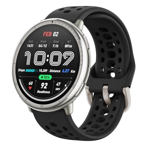 Amazfit Active 2 Sport Smart Watch Fitness Tracker for Android and iPhone, 44mm, 10 Day Battery, Water Resistant, GPS Maps, Sleep Monitor, 160+ Workout Modes, 400 Face Styles, Silicone Strap, Free App