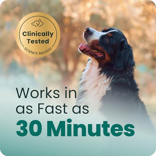 VetriScience Calm & Confident Chews, Composure Clinically Tested Calming and Anxiety Supplement for Dogs, Reduce Stress and Fear, Ideal for Thunderstorms, Fireworks and Travel, Chicken, 120 Count