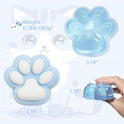 2-Pack Taba Squishy Cat Paw Sensory Fidget Toys Adults, Anxiety Stress Relief Squeeze Toy, Soft Cute Kawaii Squishy’s for Desk, School (Blue)