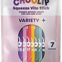 Choolip Squeeze Vita Stick Lickable Cat and Dog Treats - 7-Count Variety Pack - Creamy Puree with Multivitamins for Joints, Skin, Heart, Kidney, Liver, Eyes & Brain - Grain-Free & Vet-Formulated