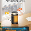 DREO Space Heater, Portable Electric Heaters for Indoor Use with Thermostat and Remote, 2024 Upgraded, Digital Display, 12H Timer, 5 Mode, 1500W PTC Ceramic Fast Safety Heat for Office Bedroom Home