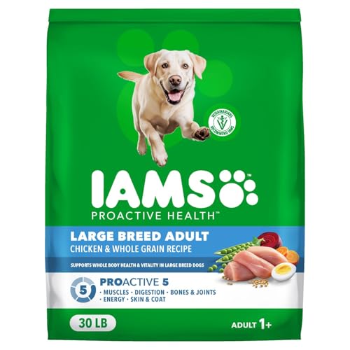 IAMS Proactive Health Large Breed Dry Dog Food, Adult Dry Dog Food for Large Breeds, Chicken, 30 lb. Bag