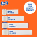 Scott ComfortPlus Toilet Paper, 12 Triple Rolls, 231 Sheets per Roll, Septic-Safe, 1-Ply Toilet Tissue