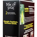 Mr. Canary Yellow 'Pair of Socks' Finch Sock Feeders, 2pk, Seed-Filled All-Season Feeders, 24oz Total