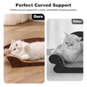 ZOMISIA 26'' Cardboard Cat Scratcher Bed - Large Scratcher Couch for Indoor Cats, Orthopedic Scratching Board, Lounger Scratching Couch with Bells