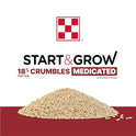 Purina Start & Grow | Nutritionally Complete Medicated Chick Feed Crumbles | 25 Pound (25 lb.) Bag