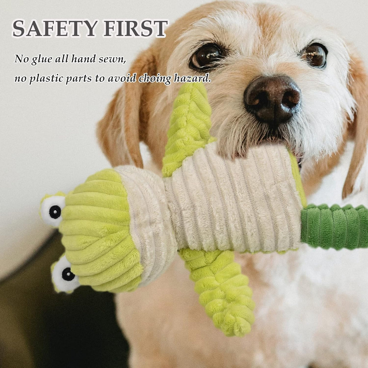 5 Pack Tough Dog Toys Stuffed Squeaky Dog Toys Assortment Plush Animal Dog Toy Value Bundle Puppy Pet Dog Toys for Small Medium Large Dogs - Mart Station