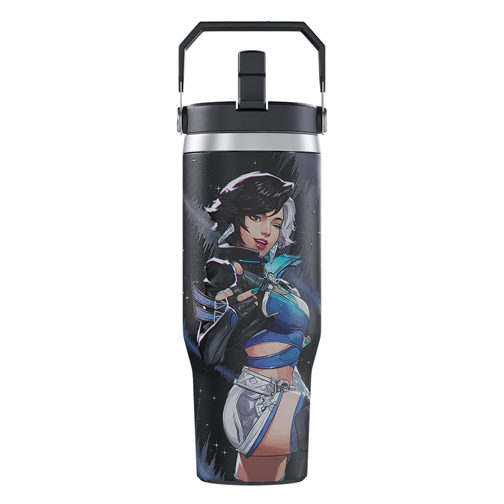 Marvel Rivals Luna Snow Gaming Tumbler with Lid, 30 Oz, Stainless Steel