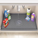 Jin&Bao Waterproof Under Sink Mat 34" x 22", Thick Silicone Mat Cabinet Protector for Kitchen and Bathroom, Shelf Liner, Home Organizer and Storage, Multipurpose Tray for Gadgets and Essentials