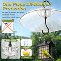 Gtongoko Baffles for Bird Feeders, 12 Inch One-Piece Cover for Rain Guard, Bird Feeder Squirrel Guard, Full Protection for Outdoors, Chew-Proof PC, Pack of 1, Transparent