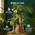 LEMONDA 31.5Inch Cat Scratching Post,Cat Scratcher Tree with 3 Scratching Poles & 2 Interactive Dangling Balls,Cats Scratching Posts for Indoor Kitten & Adult Cats