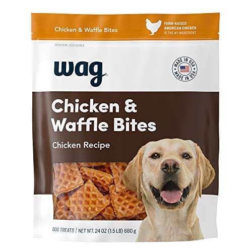 Brand - Wag Dog Treats, Chicken and Waffle Bites, 24 oz Resealable Pack of 1