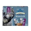 Blue Buffalo Wilderness Trail Toppers Wild Cuts Wet Dog Food Variety Pack, High-Protein & Grain-Free, Made with Natural Ingredients, Chicken and Beef Flavors, 3-oz Pouches, (12 Count, 6 of Each)