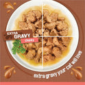 Purina Friskies Extra Gravy Wet Cat Food Chunky 24ct Variety Pack (With Chicken, Turkey, Salmon, Beef) - (Pack of 24) 5.5 oz. Cans