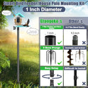 Gtongoko Smart Bird Feeder Pole 1-Inch Dia 79 Inch Bluebird House Pole for Outdoors Weather Station Heavy Duty Metal Mounting Kit Adjustable Bird Feeder Stand Black