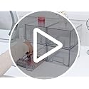 Vtopmart 4 Pack Small Clear Stackable Storage Drawers for Desk, Countertop | Bathroom Makeup Accessories Organizer, Plastic Bins For Desk, Vanity, Undersink, Medicine Cabinet ,Home Organization