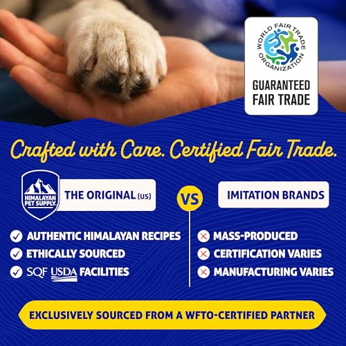 Himalayan Dog Chew Original Yak Cheese Dog Chews, The Better-For-You Chew, 100% Natural, Long Lasting, Healthy Safe Dog Treats, Lactose & Grain Free, Protein Rich, For Dogs 65 Lbs & Smaller, 3-Count