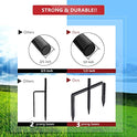 EXCMARK Shepherd Hook Adjustable Height 32/24/16’’ 1/2 inch Thick Use at Weddings, Hanging Solar Lights, Lanterns, Bird Feeders, Metal Hanger Hook (Black,32inch). U.S. Patent.