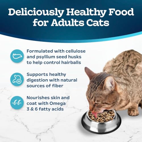 Blue Buffalo Tastefuls Chicken & Brown Rice Recipe Adult Dry Cat Food Hairball Control, Real Chicken First, Deliciously Healthy Natural Cat Food, Supports Digestive Care and Coat Health, 7 lbs.