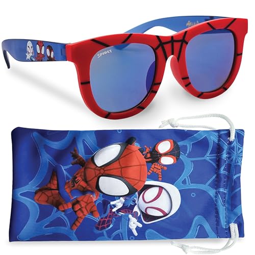 ARKAID Marvel Spidey and Friends Sunglasses Stylish, Comfortable & Durable UV-Protective Boys Spider-Man Glasses With Soft Carrying Case - Officially-Licensed Spiderman Gifts for Boys