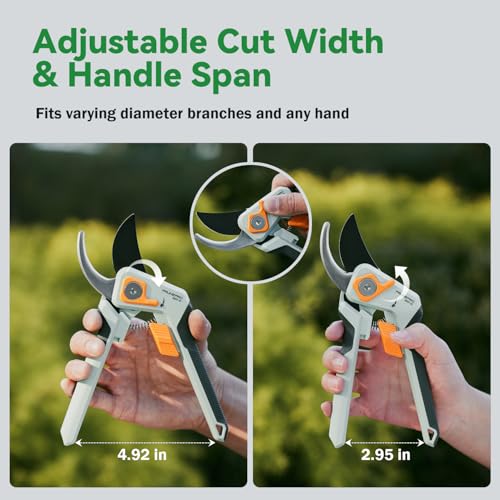 PrunePro Pruning Shears for Gardening Professional Bypass Hand Pruner Up to 1 Inch Cut Capacity Sharp Stainless Steel Blade Garden Scissors Plant Flower Garden Clipper 1 Pack