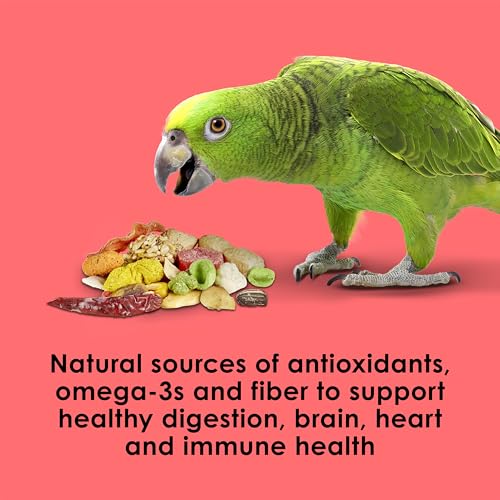 Kaytee Fiesta Parrot Food, Nutritious and Fun Blend, Supports Skin, Feather, Digestion, Brain and Heart Health, 4.5 pounds