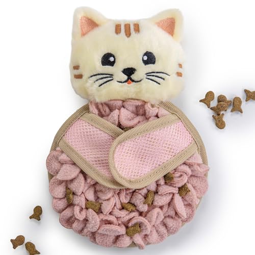 Catstages Snuffle Mat for Cats - Interactive Foraging Toy with Hidden Treats, Non-Slip Base, and Hunting Stimulation for Mental and Physical Activity, 8.7" x 6"