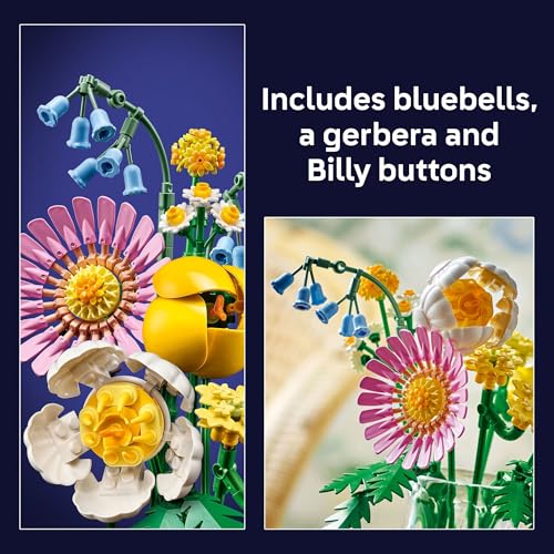 LEGO Botanicals Petite Sunny Bouquet Building Toy - DIY Floral Arrangement for Girls & Boys, Ages 9+ - Gift for Birthdays - Bedroom, Desk, Home Decor - 10347